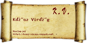 Kósz Virág névjegykártya